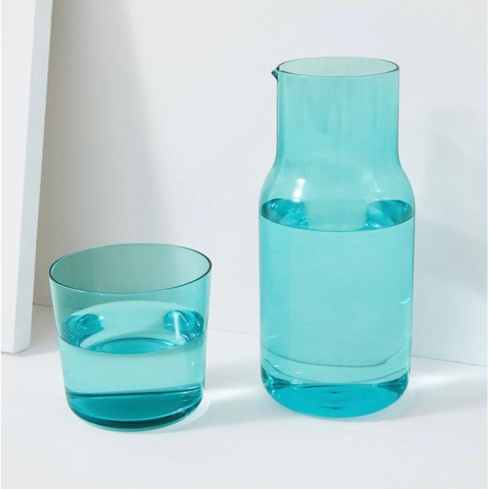 Jonathan Adler Bedside Carafe Set Blue Glass BRAND NEW IN BOX
